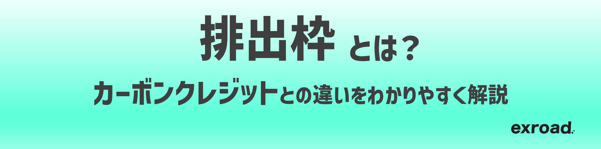排出枠とは？