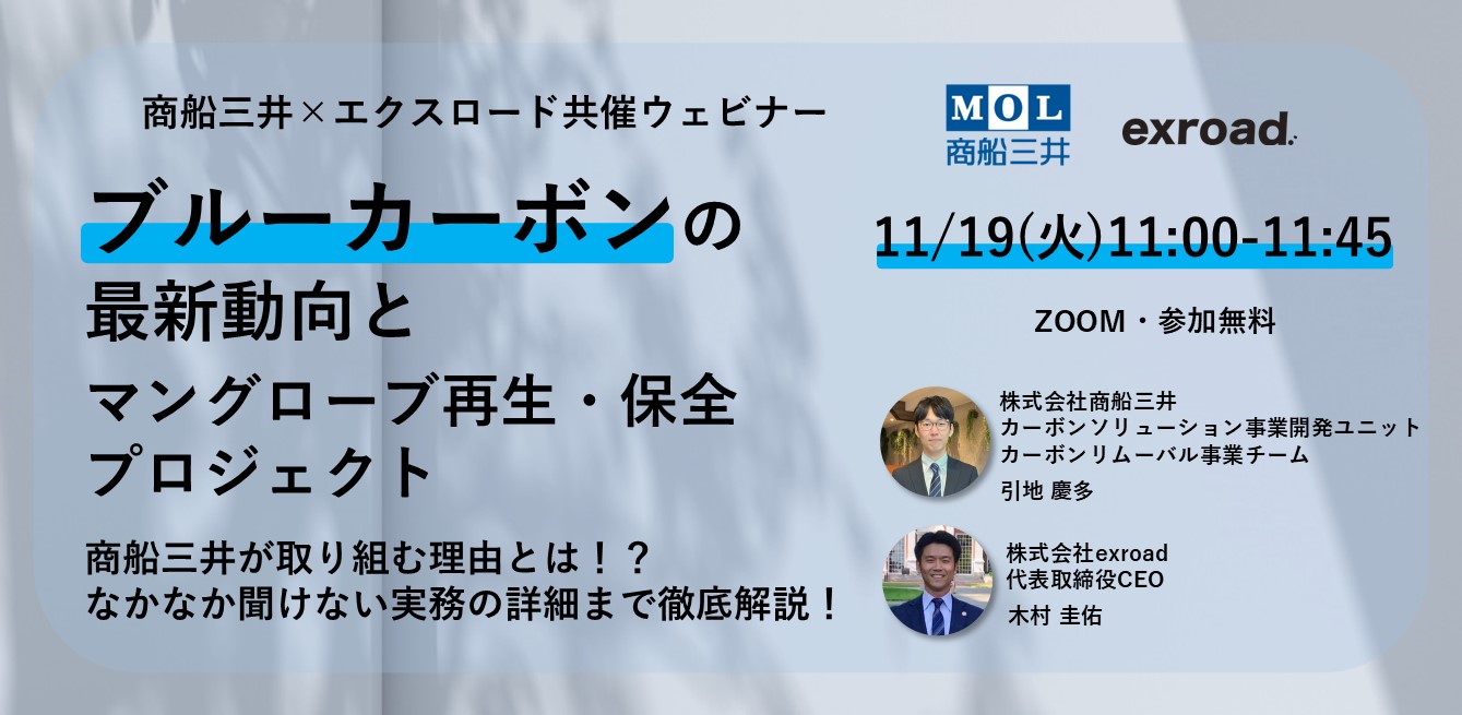ブルーカーボンの最新動向とマングローブ再生・保全プロジェクト 商船三井が取り組む理由とは！？なかなか聞けない実務の詳細まで徹底解説！